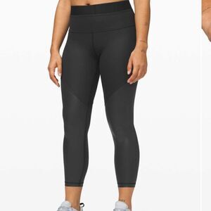 Lululemon Power Position High-Rise Tight 25" Black / Matte Black Foil